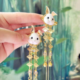 New fox rabbit Japanese Cute Hairpin Kanzashi Hair Stick for Kimono Yukata Bride Hanfu Accessory Oiran Geisha Antiquity