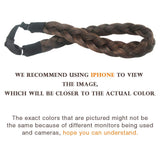 DIGUAN Synthetic Hair Braided Headband Classic Chunky Wide Plaited Braids Elastic Stretch Hairpiece Women Girl Beauty accessory, 55g (#Copper Brown)