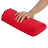 Nail Pillow, Salon Hand Rest Cushion Detachable Washable Nail Art Soft Sponge Pillow (Red)