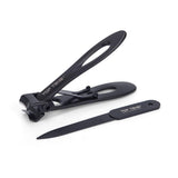 Wide Jaw Nail Clippers - TOP TENG Ultra Sharp Wide Opening Nail Cutter for Fingernails & Thick Toenails (Large, Black)