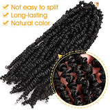 Silike 6 Packs 72 Roots 14inch Pre-twisted Passion Twist Crochet Braiding Hair-Pre-looped Passion Twist Hair for Black Women (1b)