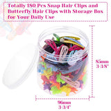 Selizo 80 Pcs Hair Clips Barrettes with 100 Pcs Small Butterfly Hair Clips for Girls Women Hair Accessories