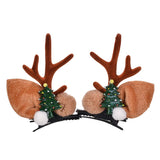 Christmas Reindeer Antler Headband Christmas tree Hair Clips Deer Headband Hair Accessories