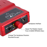 30000 RPM Nail File Drill Machine, Portable Rechargeable Polishing Buffer and Smooth Nails Device Tool Set (Red)