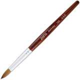 PANA 100% Pure Kolinsky Hair Bristles Acrylic Nail Brush Oval Crimped Shaped Mahogany Wood Handle Professional Salon Quality (Size 10, Mahogany)
