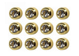 Caflon Ear Piercing Bezel Earrings Studs Mini April C/Z Gold Plated 12 Pair