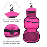 Foldable Zipper Cosmetic Storage Bag - Large Cosmetic Makeup Travel Organizer,Organize Make Up, Cosmetics, First Aid, Personal Care, Bathroom - Various Compartments Travel Wash Bag(Rose Red)