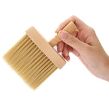 Neck Duster Barber Brush, Non-Slip Design Hair Cleaning Wooden Sweep Brush for Hair Cutting and Cleaning Suitable for Salon Use As Well As Personal Use