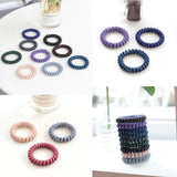 20Pcs Spiral Hair Ties Plastic Elastics Hair Ties No Crease Coil Hair Ties telephone cord hair ties