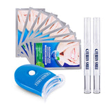 Teeth Whitening Strips - Professional Peroxide Free Whitening Strips Includes 2X Tooth Whitener Gel Pen & Powerful 8lamps LED Whitening Accelerator