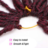 20Inch Goddess Faux Locs Crochet Hair with Curly Ends 6Packs/Lot Goddess Locs Pre Looped Synthetic Hair Extensions for Women(1B-Bug#)