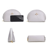 Small Cosmetic Bag for Women Makeup Bags for Purse Travel Pouch with 4 Set Different Sizes Bag (White)