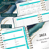 2021 Planner - Weekly & Monthly Planner with Tabs, 6.3" x 8.4", Jan. - Dec. 2021