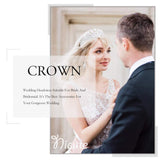 Nicute Bride Wedding Crowns and Tiaras Gold Crystal Bridal Princess Crown with Earrings Opal Headpieces for Women and Girls