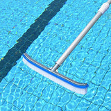 Swimming Pool Wall & Tile Brush ,18" Polished Aluminum Back Cleaning Brush Head