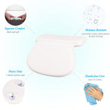 Bath Pillow, Waterproof Bathtub Spa Pillow for Tub Non-Slip Padded Comfort Support Pad Pillow with 7 Suction Cups for Neck, Shoulder and Head Support (White)