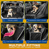 STALEX Dog Car Seat Cover - Dog Seat Cover for Back Seat, Non-Slip Waterproof Car