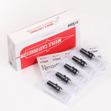 STIGMA #12(9RM) Standard Disposable Tattoo Needle Cartridges with Membrane Safety Cartridges for Tattoo Artists Curved/Round Magnum Shader Soft Edge 50Pcs Super Value Pack EN05-50-1209RM