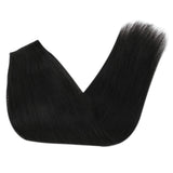 VeSunny Black Hair Extensions Halo Hair with Clip Hidden Invisible Crown Halo Hair Extensions Black Human Hair Straight Halo Extensions Black 80g