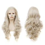 Imstyle Blonde Lace Front Wig Long Wave Synthetic Hair Wigs for Women Natural Hairline Blonde Heat Safe Hair 26 Inch Wig with Gift Pack