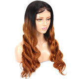 Feelgrace 1B/Brown Body Wave Human Hair Wigs 250% Density Brazilian Remy Hair Lace Closure Wigs 4X4 Lace Closure Body Wave Short Wigs (10 inches)