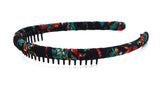STHUAHE 4Pieces Woman/Girls Bohemia Style Series Silk and Protection Resin Teeth Comb Hair Hoop Hairband Headband Hair Accessories by Beauty Hair (4 Colors)