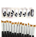 KADS 13pcs/set Fibre Nail Manicure Flower Brush for Nail Salons and Household Manicure Tools