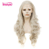 Imstyle Blonde Lace Front Wig Long Wave Synthetic Hair Wigs for Women Natural Hairline Blonde Heat Safe Hair 26 Inch Wig with Gift Pack