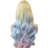 BERON Long Wavy Women Girls Colorful Cosplay Costume Party Wig with Wig Cap (Multi-color)