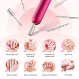 ATMOKO Electric Nail Drill, Professional Nail Drill Kit For Acrylic Nail | Portable Electric Nail File for Gel Nail | Manicure Pedicure Polishing Shape Tool with 6Pcs Nail Drill Bits | Home Salon Use