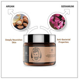 THE MAN COMPANY Beard Wax for men, Mustache Wax - Natural Beard Styling Balm (1.7 oz) - Beeswax based Beard Balm with Argan Oil, Geranium - Moisturizing, no Itchy Beard, Frizz Control - Paraben Free