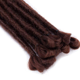 12” Dreadlock Extension For Man Handmade Synthetic Reggae Extension Twist Braiding Hairpiece For Hip-Hop Crochet Braiding Hair Heat Resistant Box Braid For Women(15strands/3packs,dark auburn)