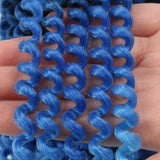 12 Inch Spring Twist Hair 3 Pack Ombre Colors Crochet Braiding Hair Bomb Twist Crochet Braids Kanekalon Synthetic Hair Extensions (Black Sky Blue)