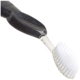 RADIUS Toothbrush Big Brush with Replaceable Head, Right Hand, Soft in Black Sparkle, BPA Free and ADA Accepted, Designed to Improve Gum Health and Reduce the Risk of Gum Disease