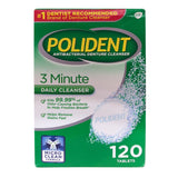 Polident 3 Minute, Antibacterial Denture Cleanser 120 Ea (3 PACK)