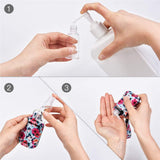 24 Pieces Travel Bottles Keychain Holders Set, Include 8Pcs Wristlet Keychain, 8Pcs Bottle Holder & 8Pcs Reusable 30ml Bottles for Lotion and Liquids