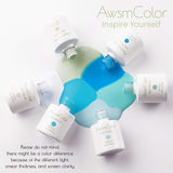 AwsmColor Gel Nail Polish Set, Tranquil Teal Color LED Soak Off Nail Gel Polish Kit Green Blue White Color Nail Art 6 Bottles 8ML Texture Gels Gift for Women Girl 2020 Nail Colors Design