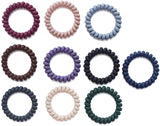 20Pcs Spiral Hair Ties Plastic Elastics Hair Ties No Crease Coil Hair Ties telephone cord hair ties