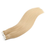 40Pcs 100g Per Set Pu Tape Hair Extensions Skin Weft Tape in Human Hair Extensions (16inch,Color 613#)