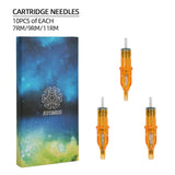 Tattoo Cartridge Needles, ATOMUS 30pcs Assorted RM Round Curved Magnum Disposable Sterilized Tattoo Needle Mixed 7RM 9RM 11RM Sizes for Pen Rotary Machine Tattoo Supplies