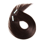 18inch Dark Brown Tape In Hair Extensions Human Hair Tape In Extensions Dark Brown Remy Hair Tape In Extensions 50g 2#