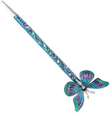 LiveZone Fashion Hair Decor Chinese Traditional Style Women Girls Hair Stick Hairpin Hair Making Accessory with Butterfly,Blue