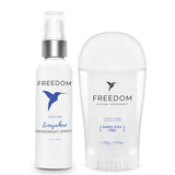 Freedom Natural Deodorant Bundle (Stick & Everywhere Deodorant Spray) - Aluminum Free, Non Toxic, Great for Sensitive Skin for Women & Men, EWG Verified, Cruelty Free, Coconut Vanilla