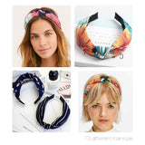 Ondder 12 Pack Knotted Headbands for Women, Turban Headbands for Women Hard Headband Headwear Cute Floral Headbands Hair Accessories for Women Ladies