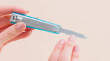 Nippes Stainless Steel Nail Clipper Manicure Set for Fingernails, Toenails, and Cosmetics - Quality Handmade in Solingen Germany - Professional Grade - Ergonomic Hand Grip & Nail Catcher [2 Pack] BLUE
