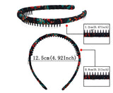 STHUAHE 4Pieces Woman/Girls Bohemia Style Series Silk and Protection Resin Teeth Comb Hair Hoop Hairband Headband Hair Accessories by Beauty Hair (4 Colors)