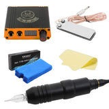 Romlon Tattoo Pen Kit - Rotary Tattoo Pen Machin Kit Cartridge Tattoo Pen Power Supply 20Pcs Cartridge Needles Practice Skin Foot Pedal Tattoo Pen Covers with Case for Tattoo Supplies