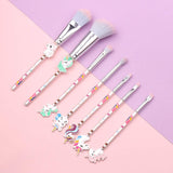 7Pcs Unicorn Makeup Brushes Set Eye Shadow Foundation Eyebrow Lip Brush Makeup Brushes Tool, Great Gift for Girls and Women (Unicorn)