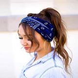 Bohend Boho Headband Wide Elastic Boho Bandeau Criss Cross Hair Band Sports Yoga Daily Use Hair Accessories for Women and Girls (B)