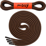 Miscly Round Boot Laces [1 Pair] Heavy Duty and Durable Shoelaces for Boots